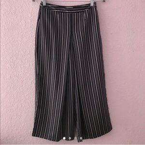 J.O.A Pleated Center Stripe Wide-leg Pant